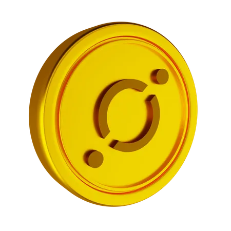 Golden Crypto 3 D Coins 3D Icon