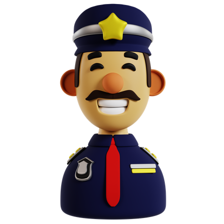 Icône d'avatar de police  3D Icon