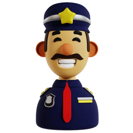Icône d'avatar de police  3D Icon