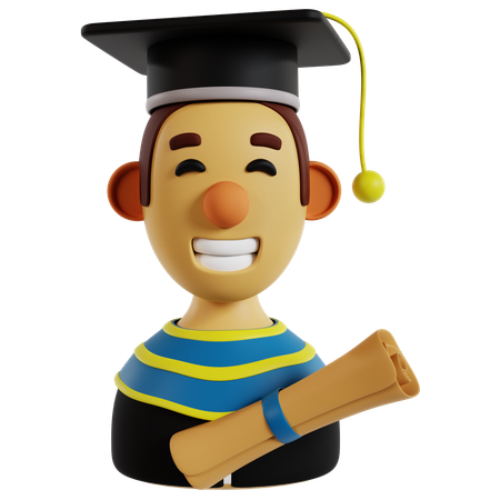 Ícone de avatar de pós-graduação  3D Icon