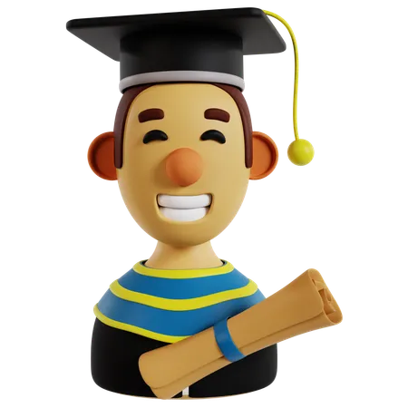 Ícone de avatar de pós-graduação  3D Icon