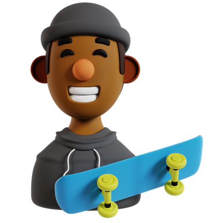 Ícone de avatar de skate  3D Icon