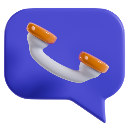 Ícone de bate-papo estilizado  3D Icon