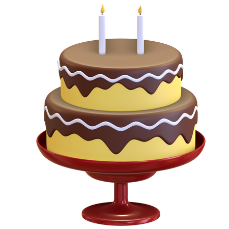 Ícone de bolo de festa  3D Illustration