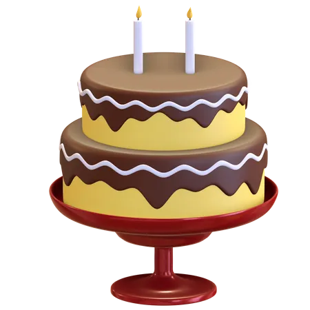 Ícone de bolo de festa  3D Illustration