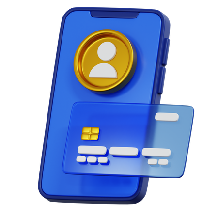 Icône de carte de débit numérique pour les transactions en ligne  3D Icon