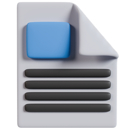 Icône de document moderne  3D Icon