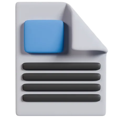 Icône de document moderne  3D Icon