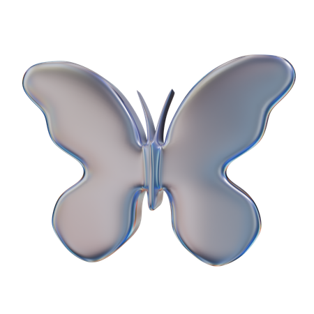 Ícone de forma abstrata de borboleta 3 D  3D Icon