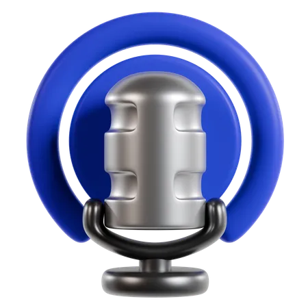 Ícone de interface de podcast  3D Icon