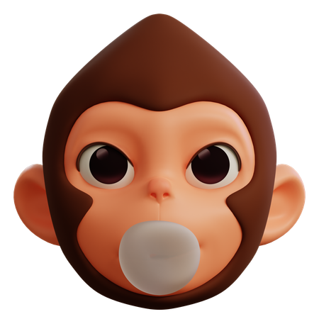 Ícone de macaco legal  3D Icon