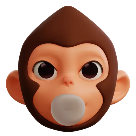 Ícone de macaco legal  3D Icon