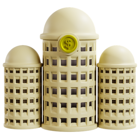 Icône de structure bancaire  3D Icon