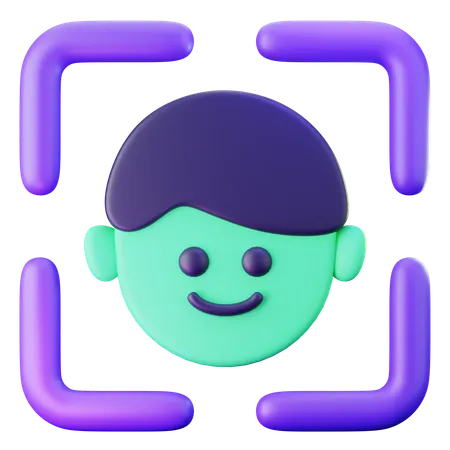 Icône d'émoji de visage de dessin animé coloré  3D Icon