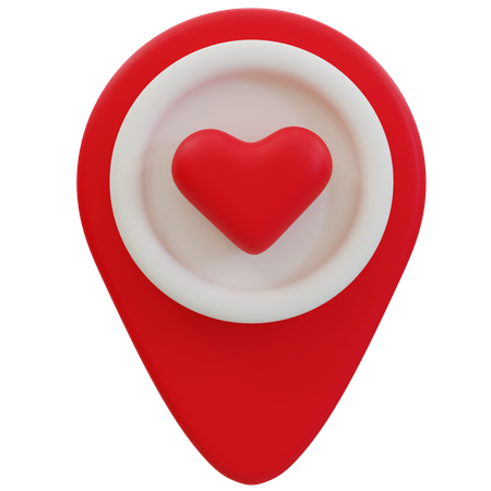 Ícone do localizador de local de casamento  3D Icon