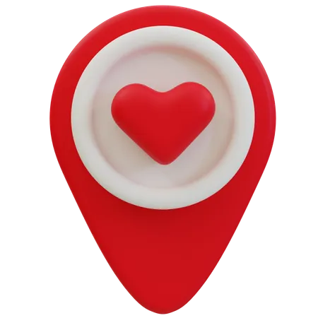 Ícone do localizador de local de casamento  3D Icon