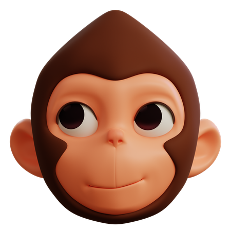 Ícone arrogante de macaco  3D Icon