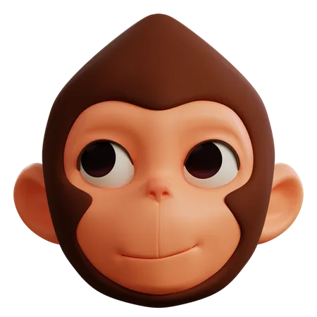 Ícone arrogante de macaco  3D Icon