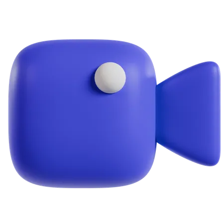 Icône vidéo bleue  3D Icon