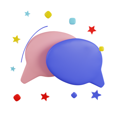 Icono 3d de burbuja de discurso  3D Icon