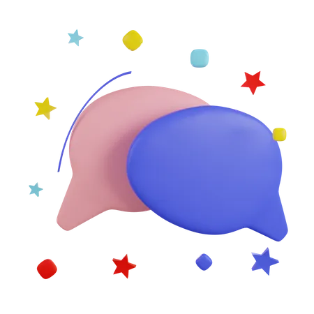 Icono 3d de burbuja de discurso  3D Icon
