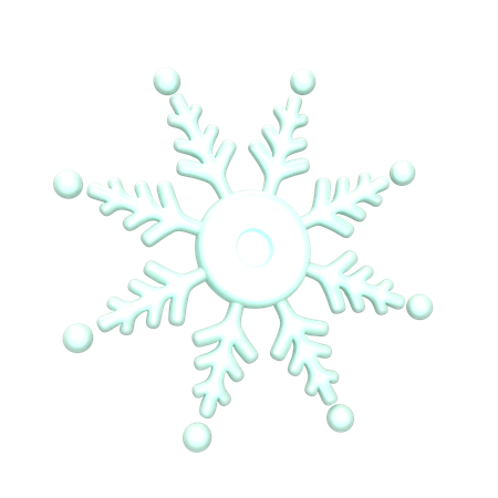 Icono 3 D del copo de nieve  3D Icon