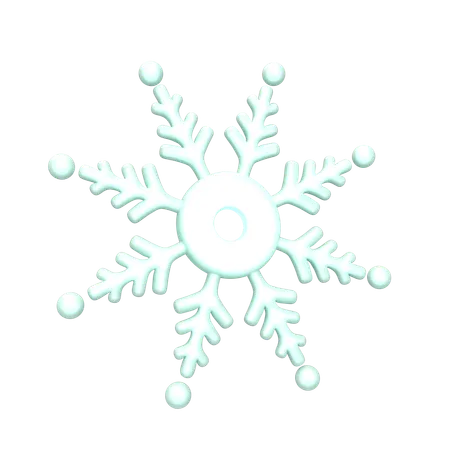 Icono 3 D del copo de nieve  3D Icon