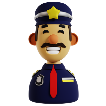 Icono de avatar de policía  3D Icon