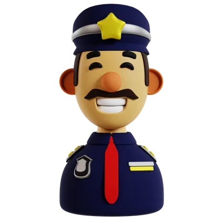 Icono de avatar de policía  3D Icon