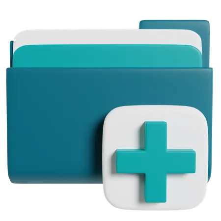 Icono de carpeta medica  3D Icon