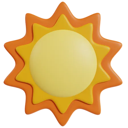 Icono de día soleado brillante  3D Icon