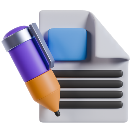 Icono de edición de documento  3D Icon
