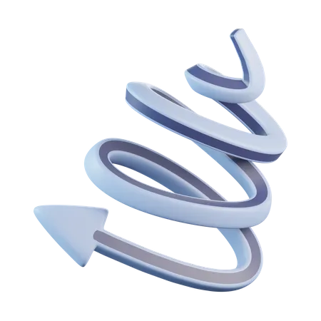 Icono de flecha derecha en espiral  3D Icon