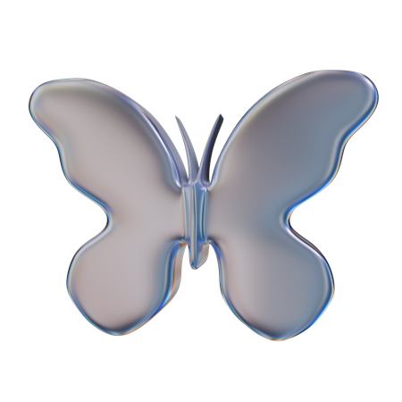 Icono de forma abstracta de mariposa 3 D  3D Icon