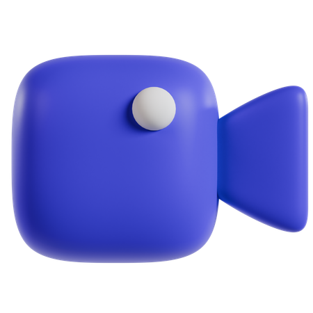 Icono de vídeo azul  3D Icon