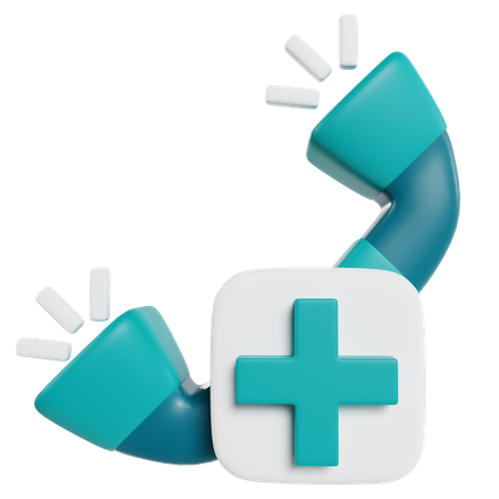 Icono de teléfono de emergencia médica  3D Icon