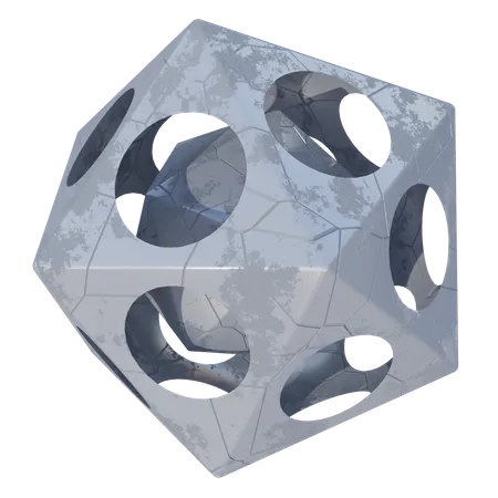 Icosahedron  3D Illustration