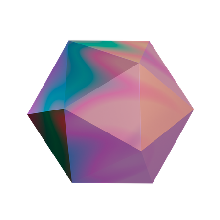 Icosahedron  3D Illustration