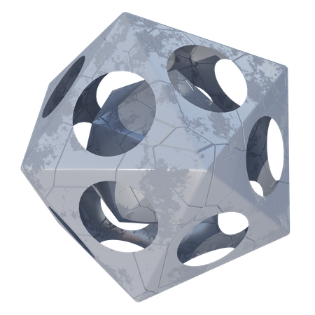 Icosahedron 3D Illustration