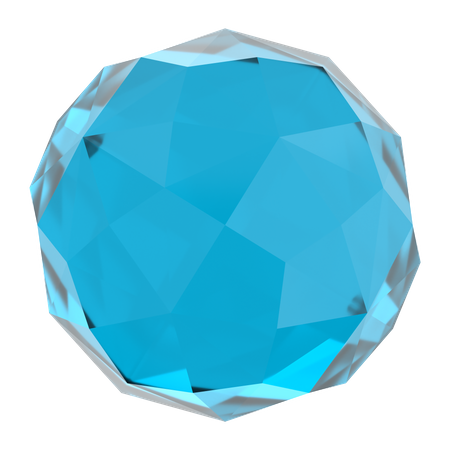 Icosphere Shape  3D Icon