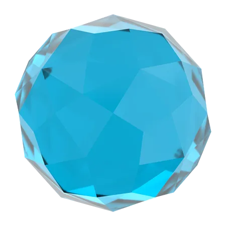 Icosphere Shape  3D Icon