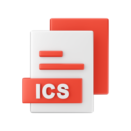 Ics File  3D Illustration