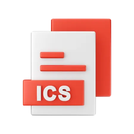 Ics File  3D Illustration