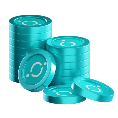 Piles de pièces icx  3D Icon