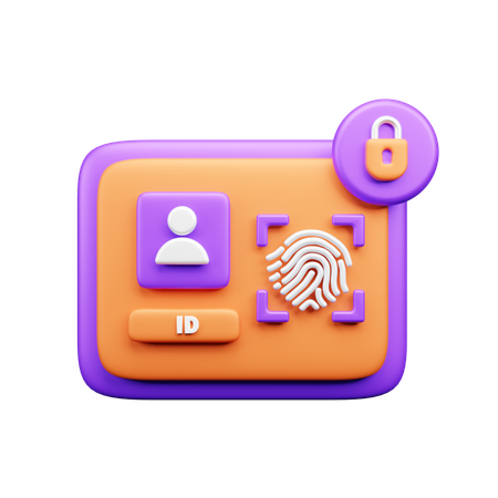 生体認証ID  3D Icon