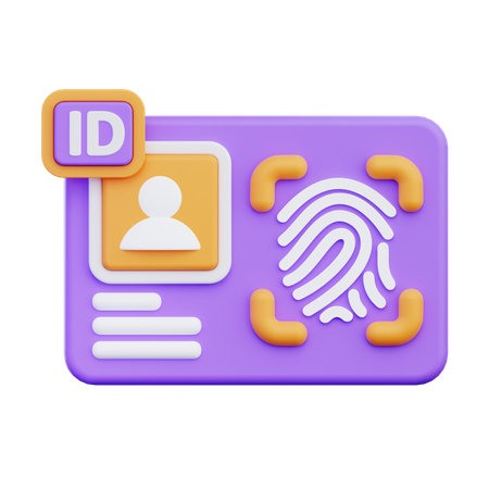 生体認証ID  3D Icon