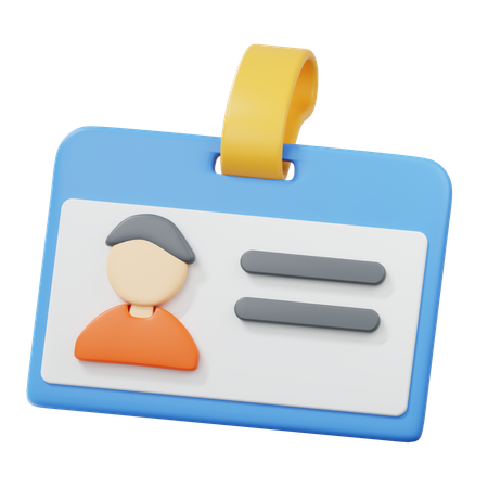 Id Badge  3D Icon