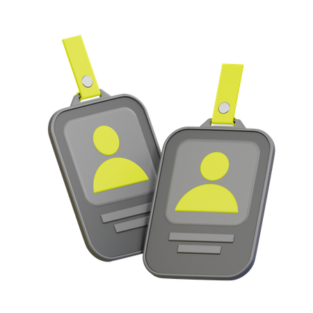 Id Badge  3D Icon