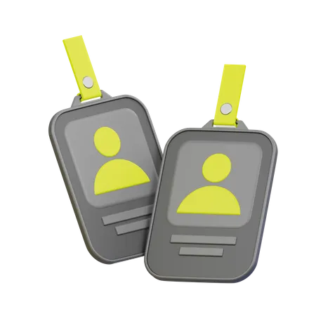 Id Badge  3D Icon