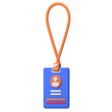 Id Badge  3D Icon